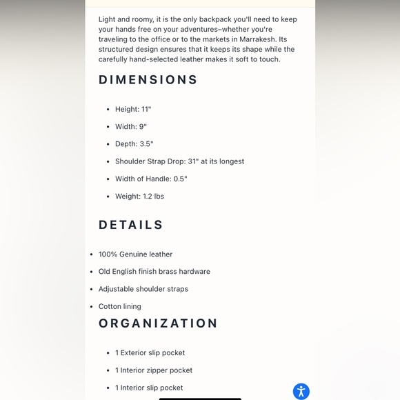 Margot Women's Brown Leather Backpack - Picture 8 of 8